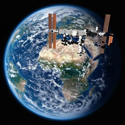 earth seen from the space station