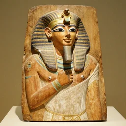 fayum portrait of a lazy fat guy, mummy portrait, from egypt, from luxor, on wood