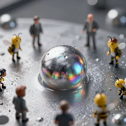 surface of mercury closeup by Tooth Wu and wlop and beeple and dan mumford and greg rutkowski. halo. octane render, cinematic, hyper realism, octane render, 8k, depth of field, bokeh. iridescent accents.