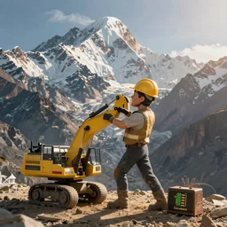 Bob the Builder going berserk in the Himalayas
