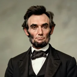 colorful cinestill portrait of young abraham lincoln