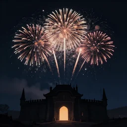 fireworks in a dark dungeon