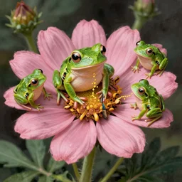 helichrysum mugshot of the fellonious nowhere - dread, pink - green frog cohabitants spitting leguminous seeds wrapped in molybdenum by franz von stuck