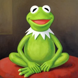 ukiyo - e painting of the kermit the frog