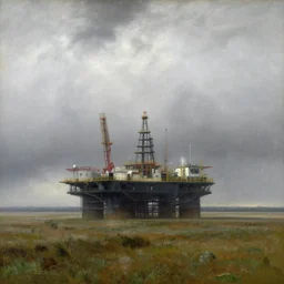 stormy _ misty _ huge _ oil _ platform _ on _ the _ prairie _ by _ john singer sargent _ - w _ 1 0 2 4