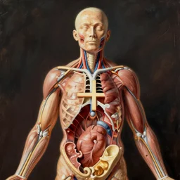 an educational cross section of a human
