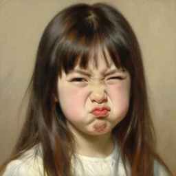 detailed portrait of pouting anime girl, joyful, painting by gaston bussiere, craig mullins, j. c. leyendecker