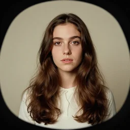 realistic vintage 70s portrait of lorde, wide lens, 4k