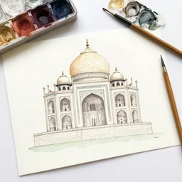 india art, watercolor paper