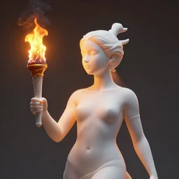 sculpture made of flame, portrait, female, future, torch, fire, harper's bazaar, vogue, fashion magazine, intricate, concept art, close up, ornate, luxury, elite, elegant, trending on artstation, by ruan jia, by Kenneth Willardt, by ross tran, by WLOP, by Andrei Riabovitchev,