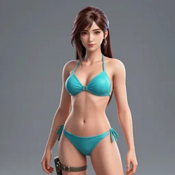 a detailed portrait of pretty anime girl in bikini in fortnite, unreal engine 5 rendered, incredibly highly detailed and realistic, 8 k, sharp focus, studio quality