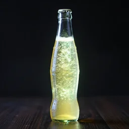 soda bottle filled with glowing magical liquid