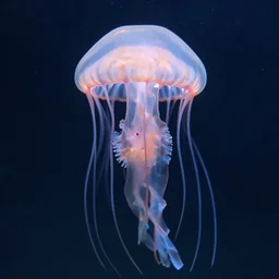 A jelly fish with a dog's head