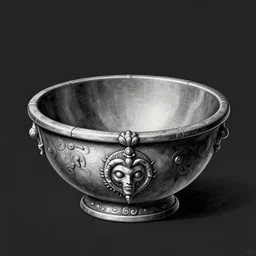 magic item, illustration of air bowl, osr dungeon, tomb of horror, illustration, high detail, high resolution