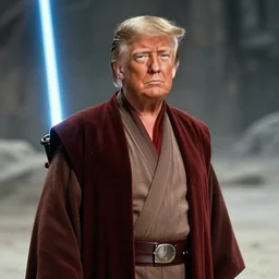 Donald Trump as Obi-Wan Kenobi in Star wars (1977) cinemascope and technicolor