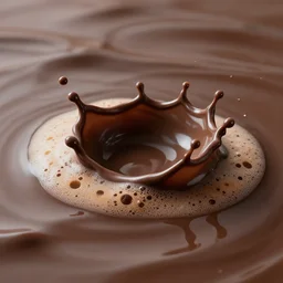 wave chocolate choco lactose liquid brown dark splatter splash reflective river pool molten light frothy.