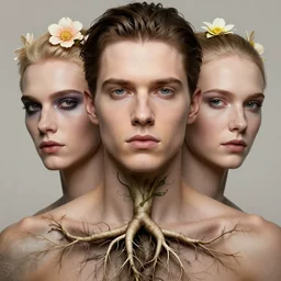 closeup portrait the platonic ideal of flowers and roots of cletus kasady, venom, poison ivy, ultimate beautiful succubus, intricate, hyperrealism, intense, dmt, artgerm, moebius, greg rutkowski, dan mumford, alphonse mucha