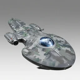 star trek uss enterprise with military camouflage