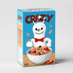 crazy scientist cereal box design