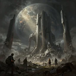 epic professional sci - fi digital art of destroyed planetary outpost, eerie atmospheric lighting, painted, detailed, intricate, dynamic lighting, foreboding, by leesha hannigan, wayne haag, reyna rochin, ignacio fernandez rios, mark ryden, iris van herpen, hdr, 8 k, epic, stunning, gorgeous, much wow, cinematic, masterpiece