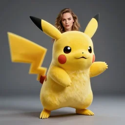 gal gadot cosplay as picachu, professional photography, action shot, studio lighting, motion blur, hyper detailed, trending on artstation