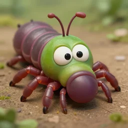 gremlin centipede, detailed facial expression, vx 1 0 0 0
