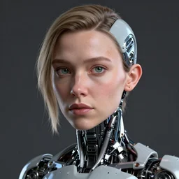 Portrait of cyborg Millie Bobby Brown by Yoji Shinkawa, octane render