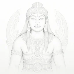 a beautiful painting of tane - nui - a - rangi, wisdom, good and evil, white ink + magical + symmetrical + detailed intricate + heraldic design + atmosphere high details, artstation, 8 k, 4 k, cinematic