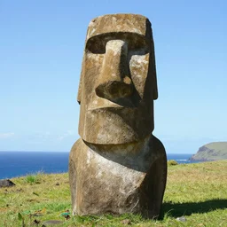 giga chad that is an Easter island head statue