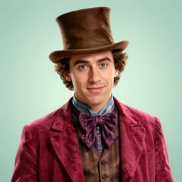 character portrait of willy wonka played by arnold schwarzenegger, digital art, trending on artstation, 4 k