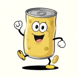 cartoon can of beans dancing—cfg_scale -10