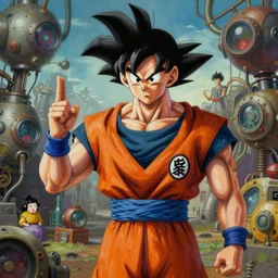 surreal gouache gesture painting, by yoshitaka amano, by ruan jia, by Conrad roset, by good smile company, detailed anime 3d render of a gesture draw pose for  Goku,  portrait, cgsociety, artstation, rococo mechanical, Digital reality, dieselpunk atmosphere, gesture  drawn
