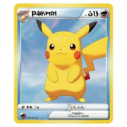 an intricate holographic pikachu pokemon card.