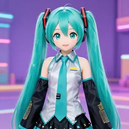 fall guys with a hatsune miku skin