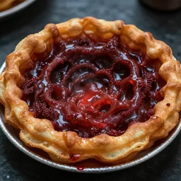 an intense and scary photograph of funnel cake, trending on Instagram
