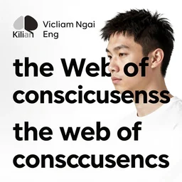 the web of consciousness, simple white background victo ngai, kilian eng, trending on artstation