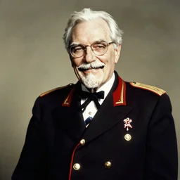 dslr portrait still of colonel harland david sanders, 8 k, 8 5 mm, f 1. 8