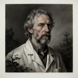 asset sheet, material study ( caricature ) scientist ( hyperrealistic surrealist style ) dark foreboding