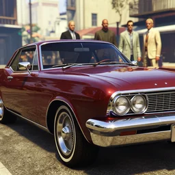 closeup low angle photo 1 9 5 4 lincoln futura on a city street, gta 5, hyper detailed, smooth, high contrast, volumetric lighting, octane, jim lee, giorgetto giugiaro, craig mullins, chris bangle, ian callum!, vibrant rich deep color, comic book