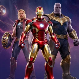 iron man and thanos from avengers infinity war