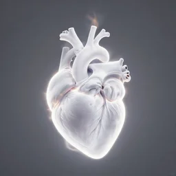white flames consuming a human heart
