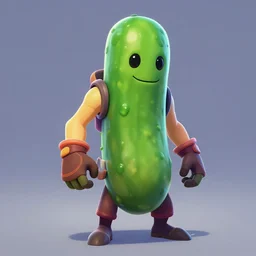 anthropomorphic pickle man, fortnite character design