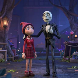 a screenshot of a teaser image for the new stop motion nightmare before Christmas movie