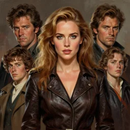 young Gillian Anderson   as a ruggedly beautiful retro SCI-FI heroine 1985 , intricate, elegant, highly detailed, centered, digital painting, artstation, concept art, smooth, sharp focus, illustration, art by artgerm and donato giancola and Joseph Christian Leyendecker, Ross Tran, WLOP