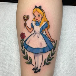 tattoo of alice in wonderland