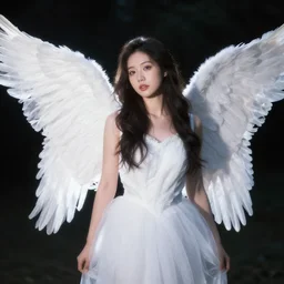 woman with angel wings
