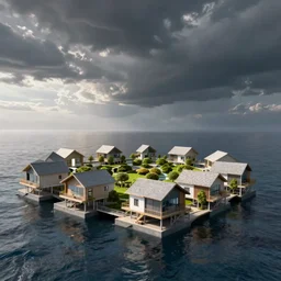 floating houses in the ocean masterplan
