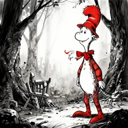 bloodborne, illustrations in the style of dr suess