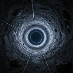a tunnel through hyperspace, highly detailed photo