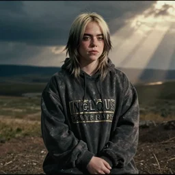Billie Eilish in Inglorious Basterds, movie still, grainy, 35mm